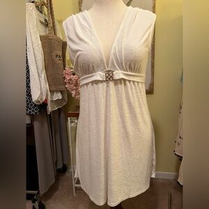 Trina Turk Swim and Spa White Terry Coverup EUC Size L